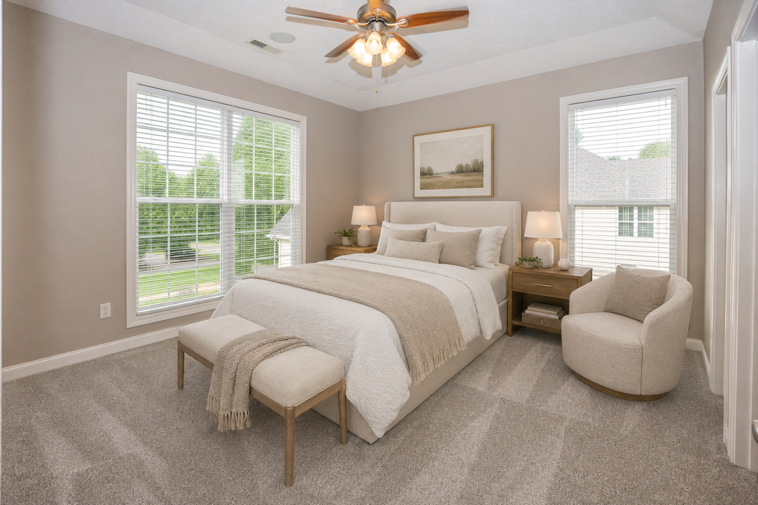 Bedroom after virtual staging