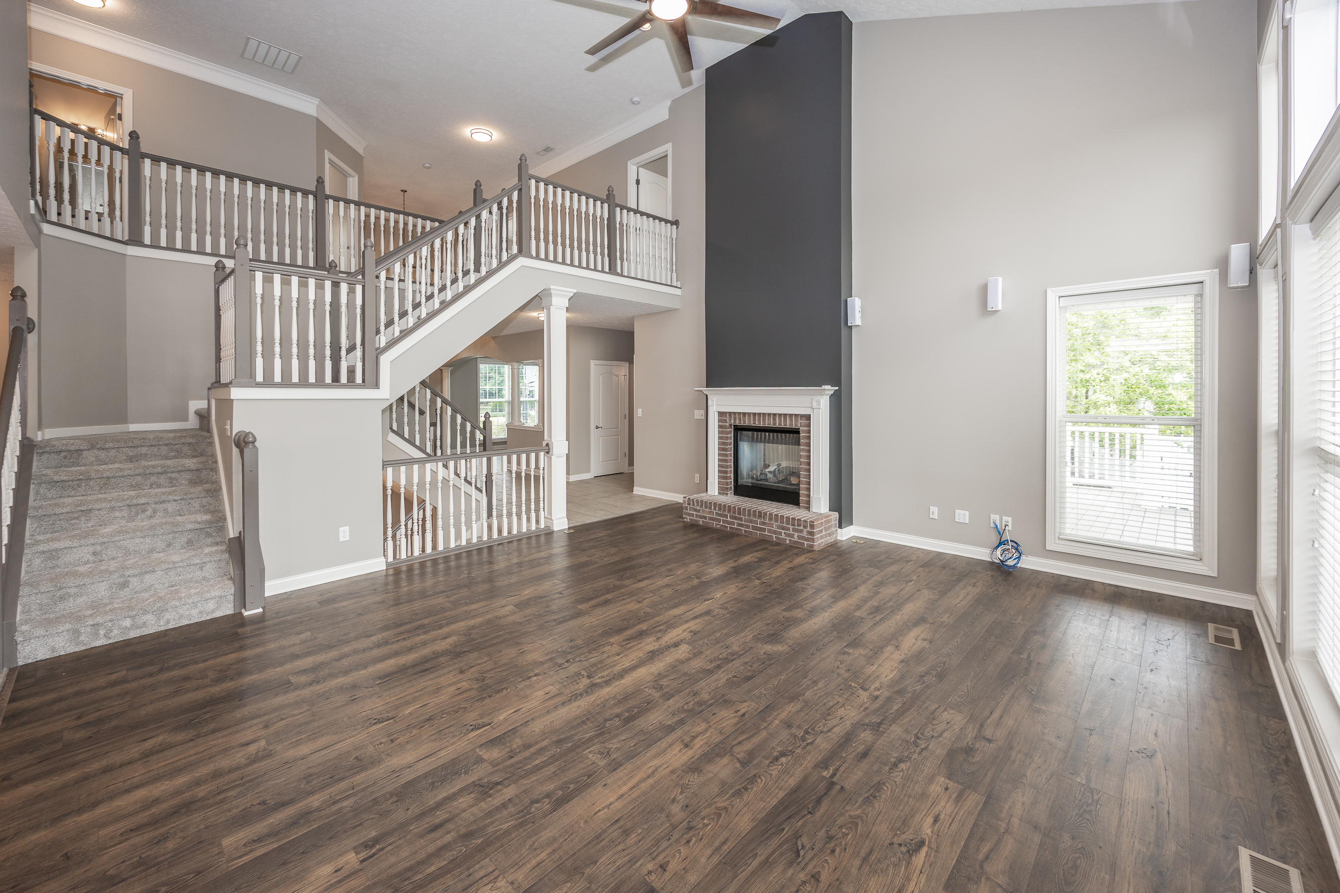 Two-Story Living Room before virtual staging